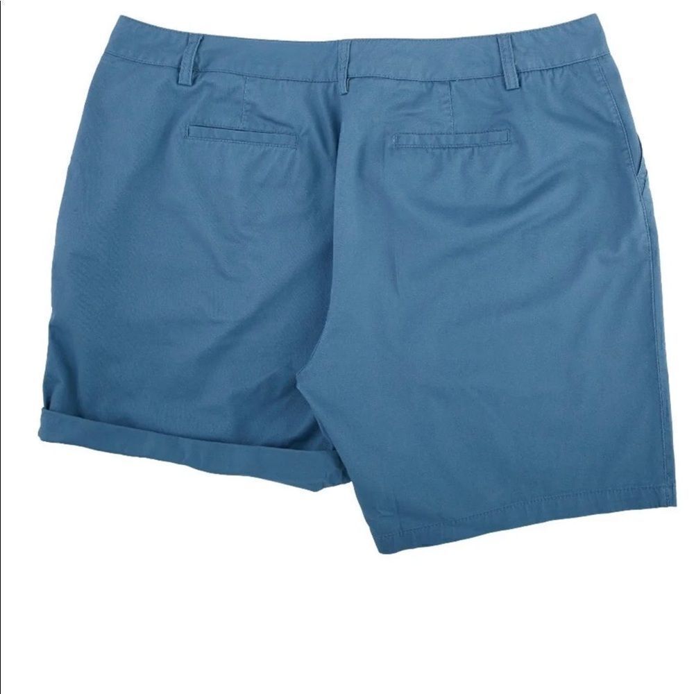 SUGAR MAGNOLIA 24W Plus Basic Solid Shorts -Antique Blue - Picture 4 of 4